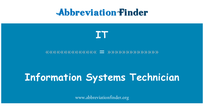 IT: Informasi sistem teknisi