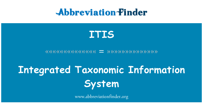 ITIS: Integrated Taxonomic Information System