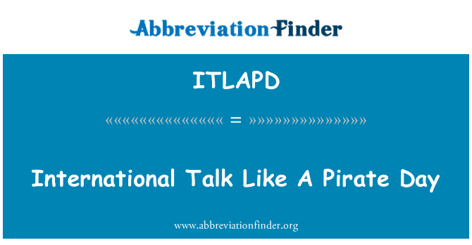 ITLAPD: International Talk Like A Pirate Day