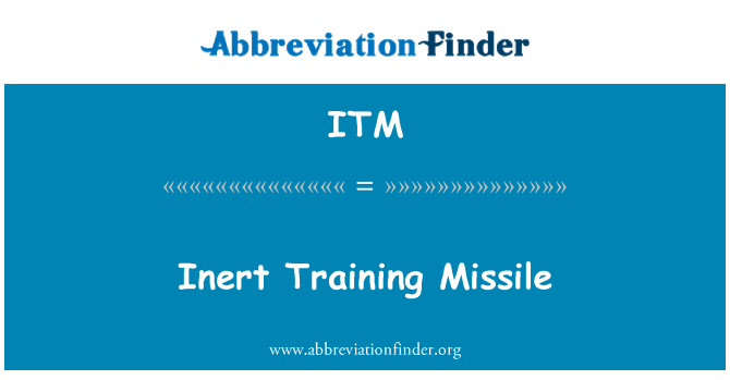 ITM: Inerte Training Rakete