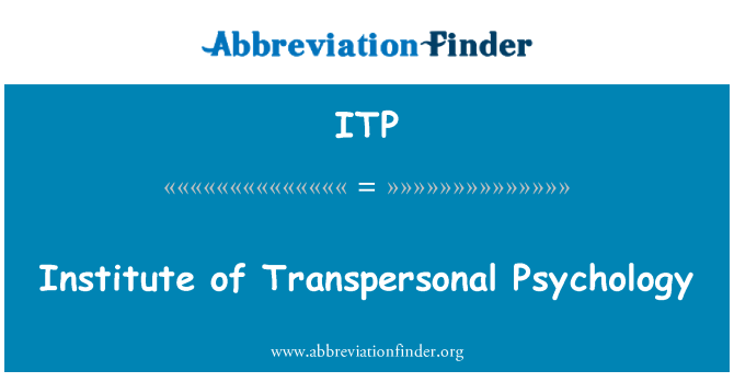 ITP: Transpersonal 심리학 연구소