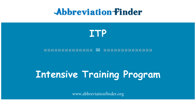 ITP: Intensive Training Program