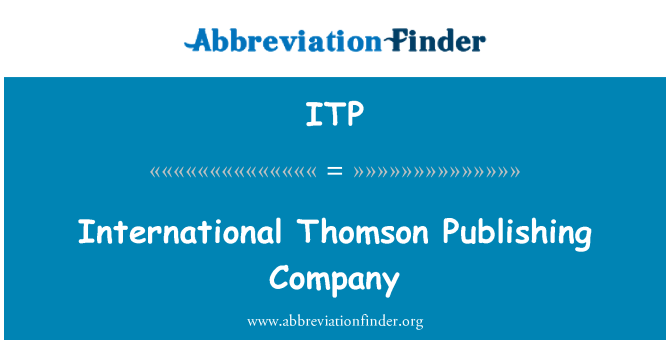 ITP: Tarptautinė Thomson leidybos kompanija