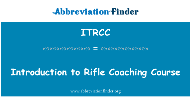 ITRCC: Introduktion til riffel Coaching kursus