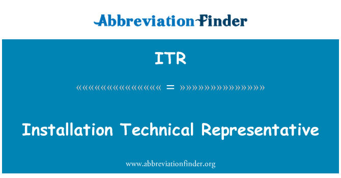 ITR: Instal·lació tècnica representant