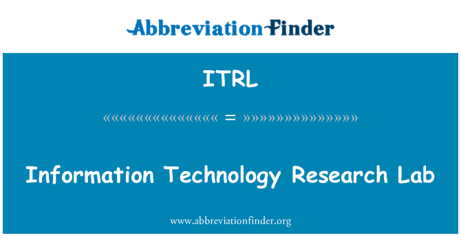 ITRL: Informacije Technology Research Lab