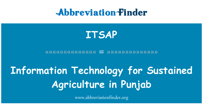 ITSAP: 在旁遮普邦農業持續發展的資訊技術