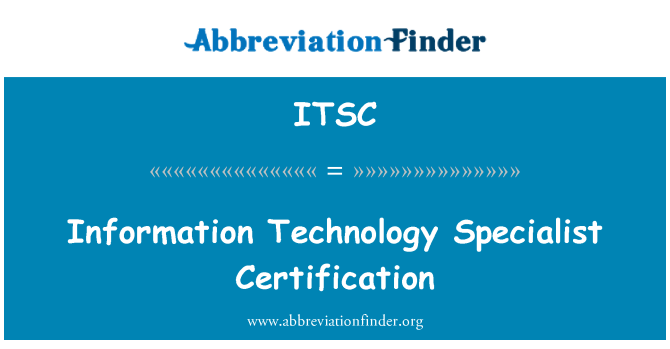 ITSC: אישורים מומחה טכנולוגיות מידע