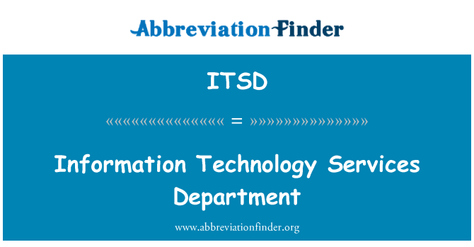 ITSD: Információs technológia szolgáltató részleg