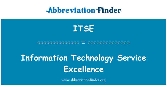 ITSE: Vynikající služby informační technologie