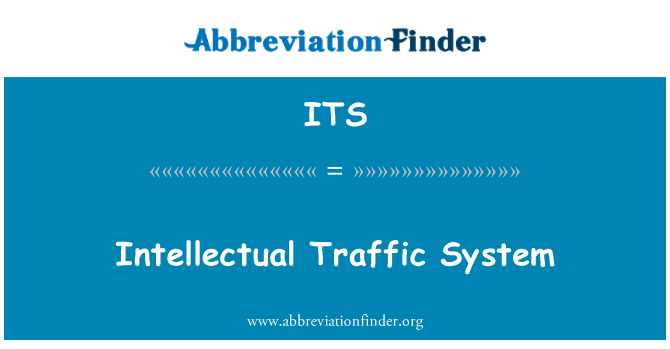 ITS: Intelektinės eismo sistemą