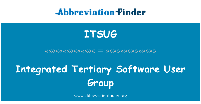 ITSUG: Geïntegreerde tertiaire Software gebruikersgroep