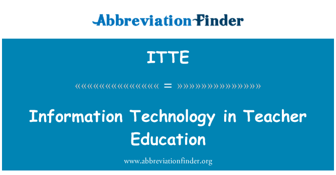 ITTE: Tat-teknoloġija tal-informazzjoni fl-edukazzjoni tal-għalliema
