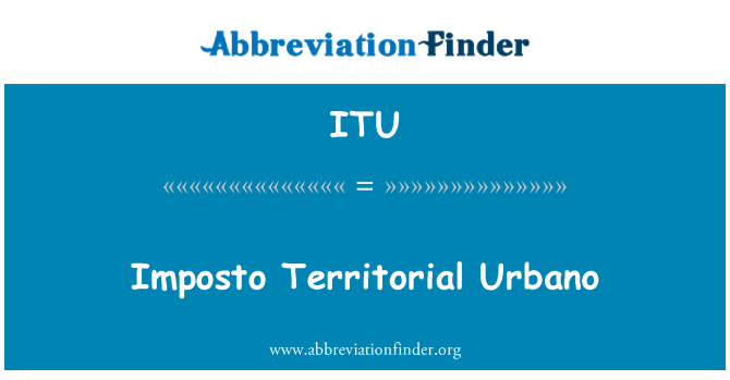 ITU: Imposto territorjali Urbano