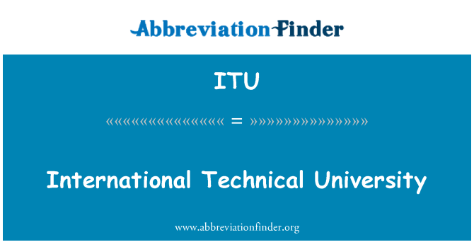 ITU: Università teknika internazzjonali