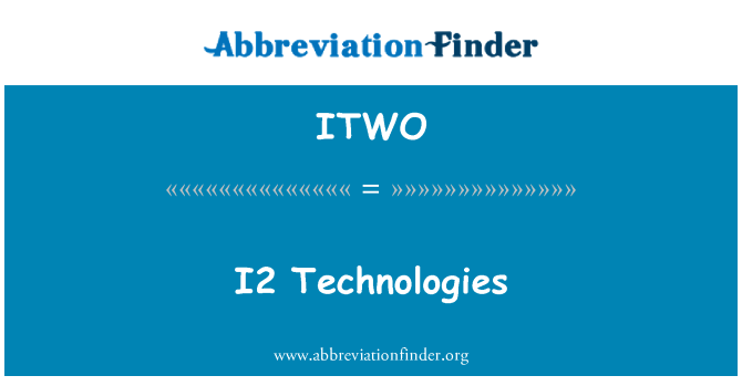 ITWO: I2 tecnologies