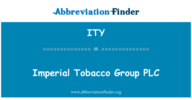 ITY: Imperial Tobacco Group PLC