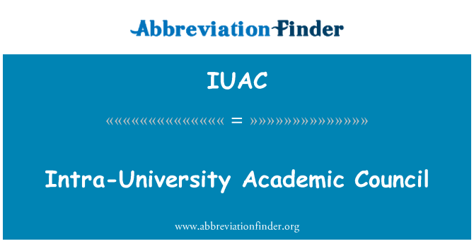 IUAC: Intra-University Academic Council