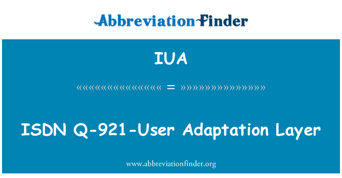 IUA: Is-saff ta ' l-adattament ta ' l-ISDN Q-921-utent