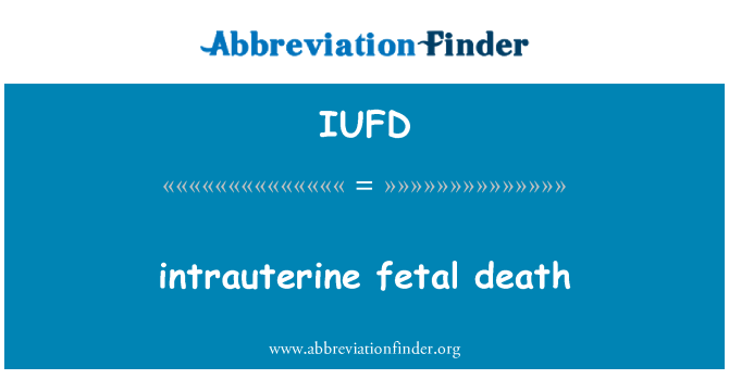 IUFD: intrauterinen fetalen Tod
