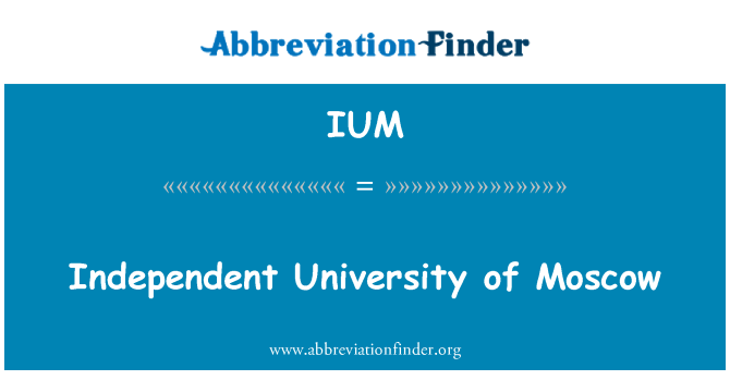 IUM: Independent University of Moscow