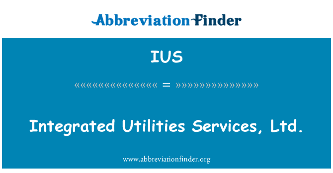 IUS: Utilitajiet integrata Services, Ltd.