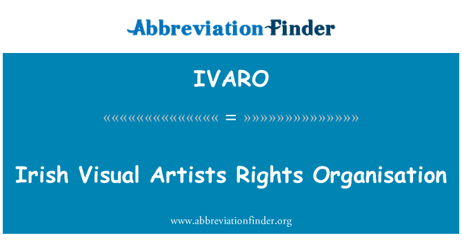 IVARO: Organização de direitos de artistas visuais irlandês