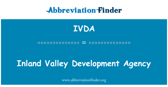 IVDA: Ajans fomasyon Valley intérieure