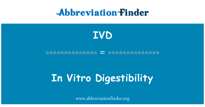 IVD: Dalam Vitro Digestibility