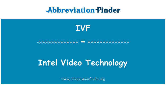 IVF: Intel Video tehnologija