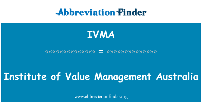 IVMA: Institut Value Management Austrálie