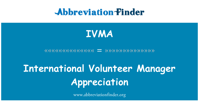 IVMA: International Volunteer Manager Appreciation