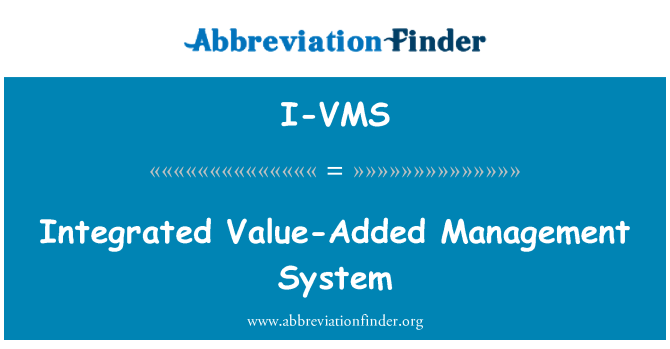 I-VMS: Integreret Value-Added managementsystem