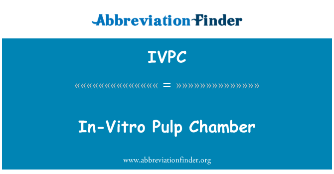 IVPC: In Vitro komory miazgi