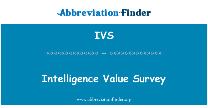 IVS: Inteligencija vrijednost ankete