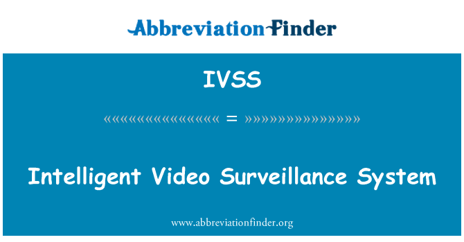 IVSS: 智慧視頻監控系統