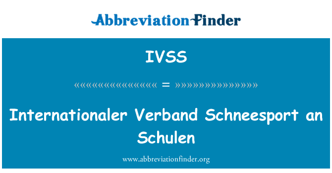 IVSS: Internationaler Verband Schneesport Schulen