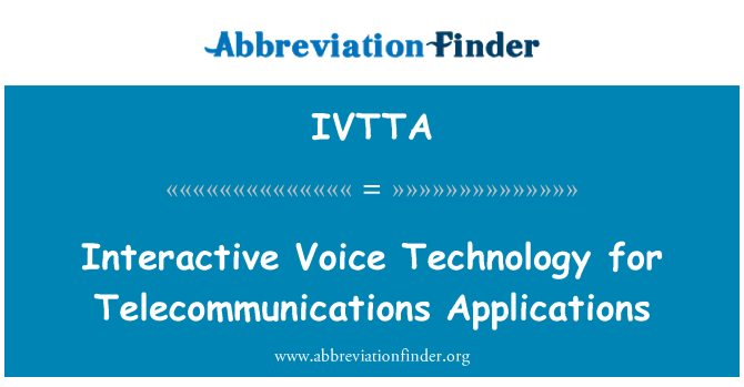 IVTTA: Technologie vocale interactive pour des Applications de télécommunications