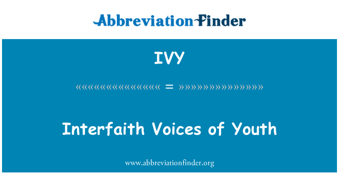 IVY: Interfaith vuċijiet taż-żgħażagħ