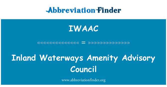 IWAAC: Inland Waterways kemudahan Dewan Penasehat