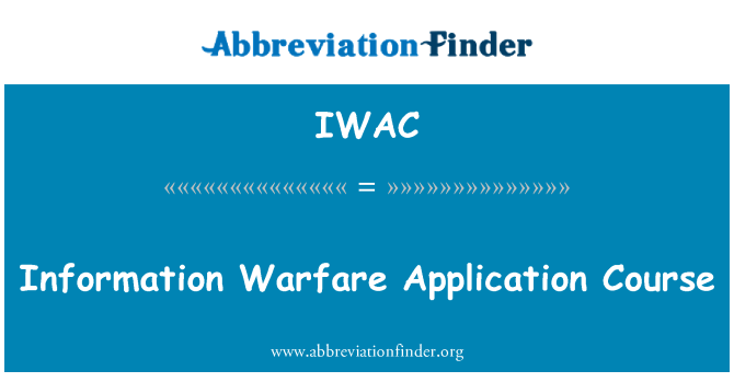 IWAC: 信息战中的应用课程