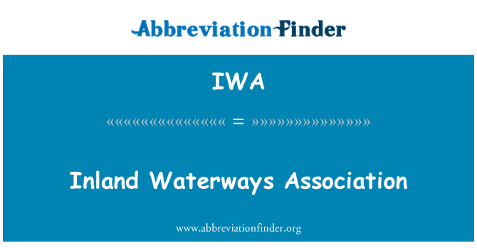 IWA: Unutarnjim plovnim putovima udruga