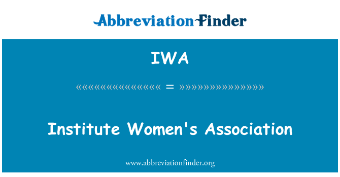 IWA: Kadın Derneği Enstitüsü