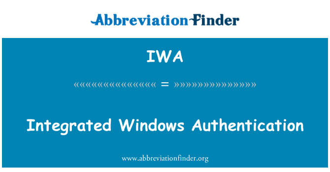 IWA: Integrierte Windows-Authentifizierung