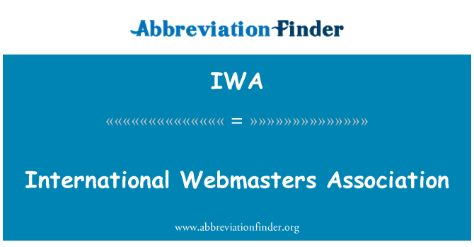 IWA: International Webmasters Association