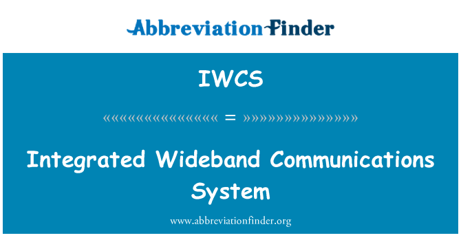 IWCS: Sistèm kominikasyon Wideband entegre