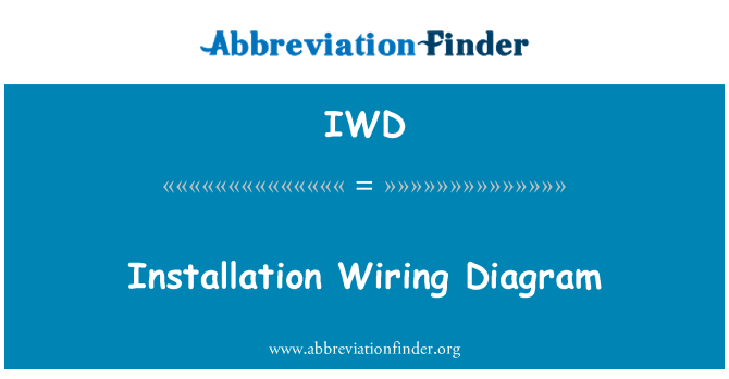 IWD: Diagrama de cableado de la instalación