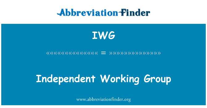 IWG: Gwoup travay endepandan