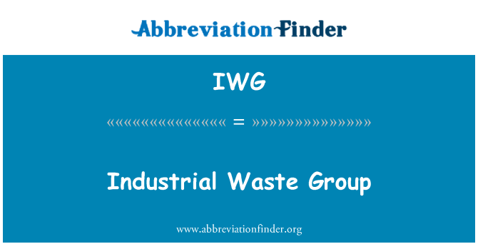 IWG: Industrial Waste Group