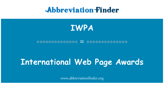 IWPA: Prix paj entènèt entènasyonal